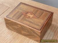 VINTAGE INLAID WOODEN JEWELLERY / TRINKET BOX WITH SCOTTY DOGS