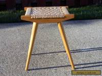 Vintage Mid Century Danish Modern Nevco Yugoslavia Rope Stool Wegner Moller