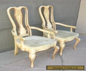 Item Pair of Georgian Style Tall Back Arm CHAIRS for Sale