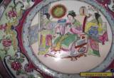 Chinese Porcelain Famile Rose Medallion Plate with Noble Lady & Court for Sale