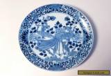 Antique Chinese c1800 Blue & White Phoenix Bird Saucer Dish FINE QUALITY for Sale