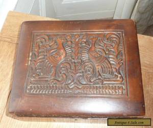 Item ANTIQUE / VINTAGE WOODEN TABLE / JEWELLERY BOX WITH CARVED BIRDS DETAIL.  for Sale