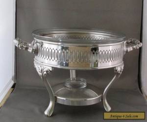 Item Oneida Tall Silver-plate Food Warmer with 2 Quart Glass Liner for Sale