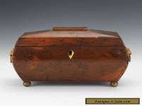 Lovely Victorian Burled Wood Tea Caddy Box 19th Century Antique