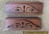 PAIR OF ORNATE CARVED WOOD PANELS WALNUT VICTORIAN for Sale