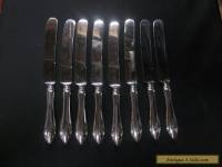 Set of 8 Sterling Silver handled Dinner Knives monogrammed "S"