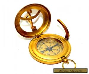 Item VINTAGE STYLE BRASS SUNDIAL COMPASS ANCIENT SOLID BRASS COMPASS GIFT for Sale