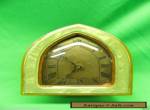 Table Mantle Bedside Clock Bakelite or Early Plastic Celluloid Resin Has Bracket for Sale