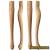 Set of 4 Unfinished Solid Oak Queen Anne Style Table Legs for Sale