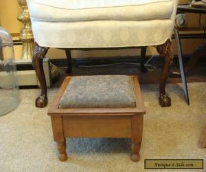 Item Antique Wooden Foot Stool Rest Ottoman Mahogany Vintage Refurbished Nice for Sale