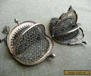 Item Antique silver mesh purses both with internal divided pouches for Sale