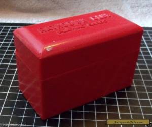 Item BAKELITE 'RATHDOWN CLUB" PLAYING CARD BOX - DOUBLE - BRIGHT RED for Sale