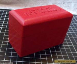 Item BAKELITE 'RATHDOWN CLUB" PLAYING CARD BOX - DOUBLE - BRIGHT RED for Sale