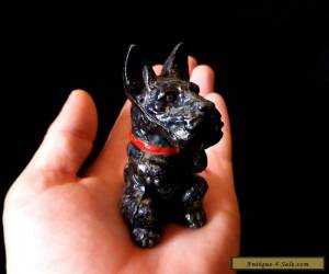 Item JAPAN Antique / Vintage 3" cold painted METAL figurine SCOTTISH TERRIER DOG for Sale