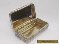 ANTIQUE GEORGIAN HALLMARKED SOLID SILVER STERLING SNUFF BOX BIRMINGHAM 1830 