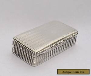 Item ANTIQUE GEORGIAN HALLMARKED SOLID SILVER STERLING SNUFF BOX BIRMINGHAM 1830  for Sale