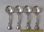 Pretty Set of 4 Antique Solid Sterling Silver Coffee Spoons c. 1910 for Sale