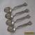 Pretty Set of 4 Antique Solid Sterling Silver Coffee Spoons c. 1910 for Sale