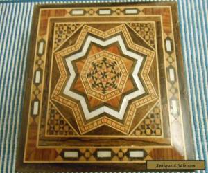 STUNNING INLAID DECORATED TRINKET BOX/Marquetry /MOTHER OF PEARL for Sale
