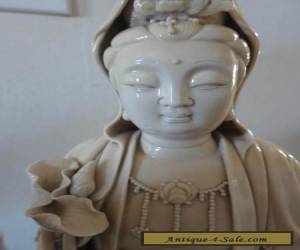 Item LARGE DEHUA GUAN YIN KWAN-YIN STATUE SIGNED for Sale