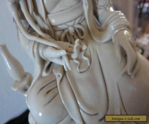 Item LARGE DEHUA GUAN YIN KWAN-YIN STATUE SIGNED for Sale