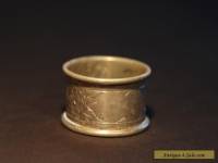 Antique Engraved Sterling Silver Napkin Ring - Sheffield Walker & Hall