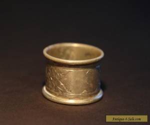 Antique Engraved Sterling Silver Napkin Ring - Sheffield Walker & Hall for Sale