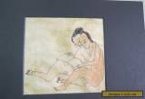 Shunga Chinese art Qing dynasty around 1870 hand painted on silk 12cm x 15cm for Sale