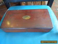 Antique Mahogany Box 30 x 15 x 6 cm Solid Condition