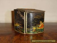 ANTIQUE CHINESE TEA CADDY TIN, ORIENTAL, VINTAGE