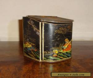 ANTIQUE CHINESE TEA CADDY TIN, ORIENTAL, VINTAGE for Sale