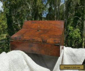 Item Antique Victorian RARE late 18th Century Flame Mahogany Quality Writing lap box. for Sale