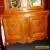 Vtg Old Louis XV Style French Oak Cupboard Display Cabinet Antique Carved Wood for Sale