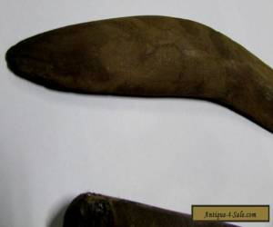 Item ANTIQUE AUSTRALIAN ABORIGINAL CHILDRENS OLD BOOMERANG & CLUB TEACHING MODEL  for Sale