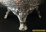 Antique Meriden Silver Plate Ornate Footed Pitcher  for Sale