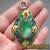 Antique Chinese Silver & Enamel Mosaic Jadeite jade PendantAAA for Sale