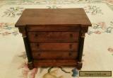  Antique Colonial 3 Drawer Mahogany Biedermeier Collectors Chest of Drawers for Sale