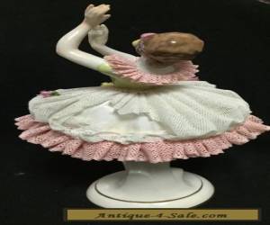 Item Antique Dresden porcelain lace figurine ballerina dancer V13566 for Sale