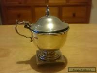 ANTIQUE 1938 ART DECO SOLID SILVER MUSTARD POT SHEFFIELD ENGLISH HALLMARKS 