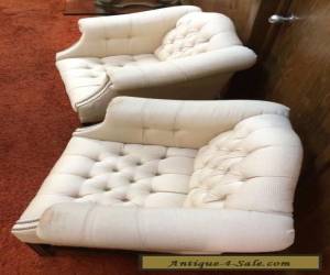 Item Tufted Club Chair's SET Chippendale Shabby Mid Century Modern 2 Lounge Retro htf for Sale