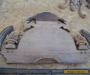 Item ANTIQUE VICTORIAN ARCHITECTURAL CREST Carved Wood VTG FURNITURE PEDIMENT PROJECT for Sale