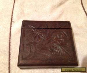 Vintage, Carved Wooden, Black Forest Wear Cigarette Box. for Sale