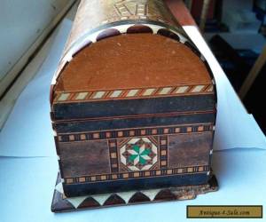 Item Vintage Hand Made Inlaid Wooden Box for Sale