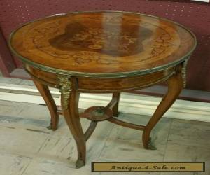 Antique French Inlaid Wood Table for Sale