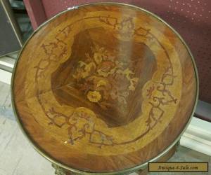 Item Antique French Inlaid Wood Table for Sale