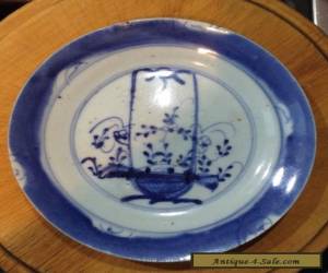 Item Antique Blue And White Chinese Plate Basket Decoration for Sale