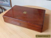 VINTAGE WOODEN BOX WITH HINGED LID