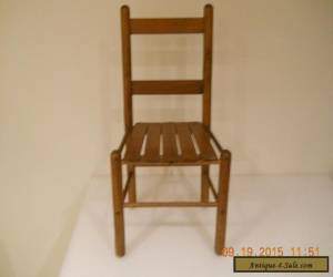 Item Antique Vintage  Wood Child Youth Slat Chair Mid Century  for Sale