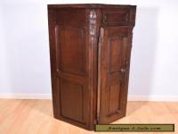 Antique French Provincial Solid Oak Wall Cabinet