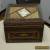 Large Antique Tramp Art Box With Photo & Hand Painted Name Inside for Sale